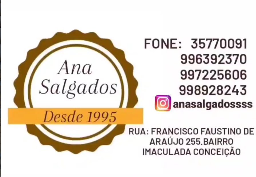 Cartão de Visita Oficial Ana Salgados Desde 1995